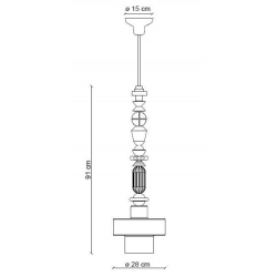 LARIAT CERAMICZNA LAMPA WISZĄCA     C2532 VPE   FERROLUCE